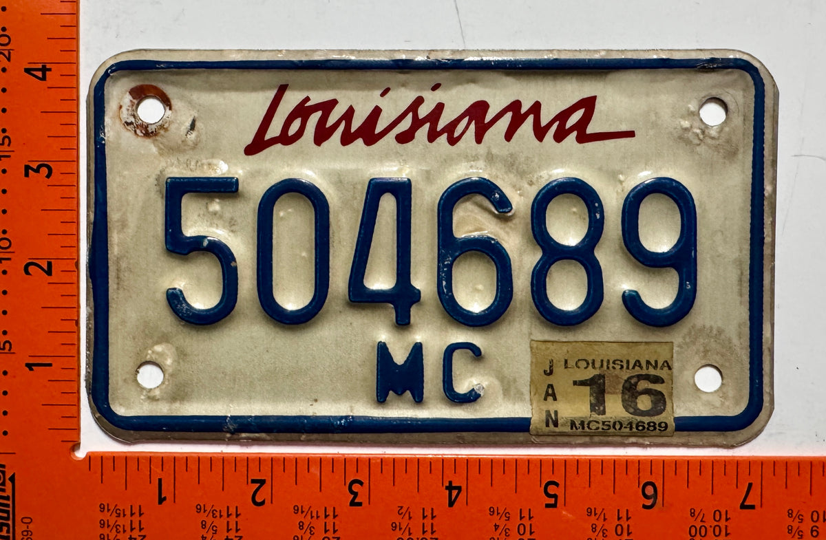 2016 Louisiana #504689 Motorcycle License Plate