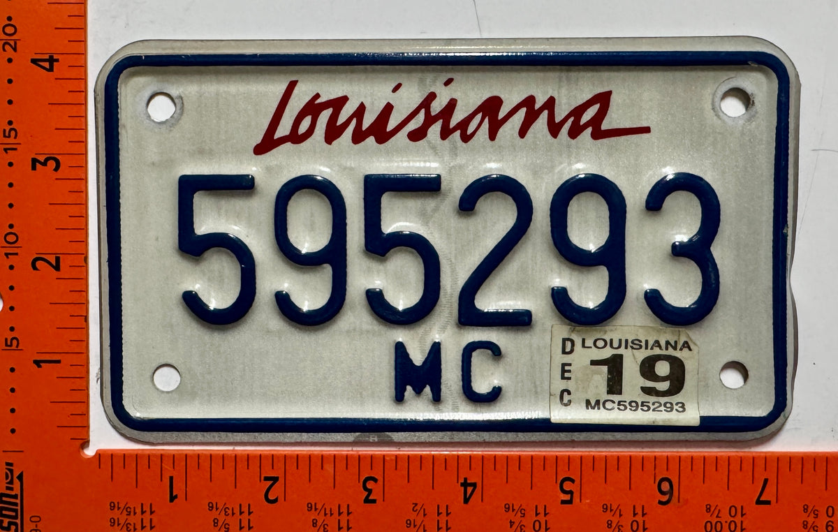 2019 Louisiana #595293 Motorcycle License Plate