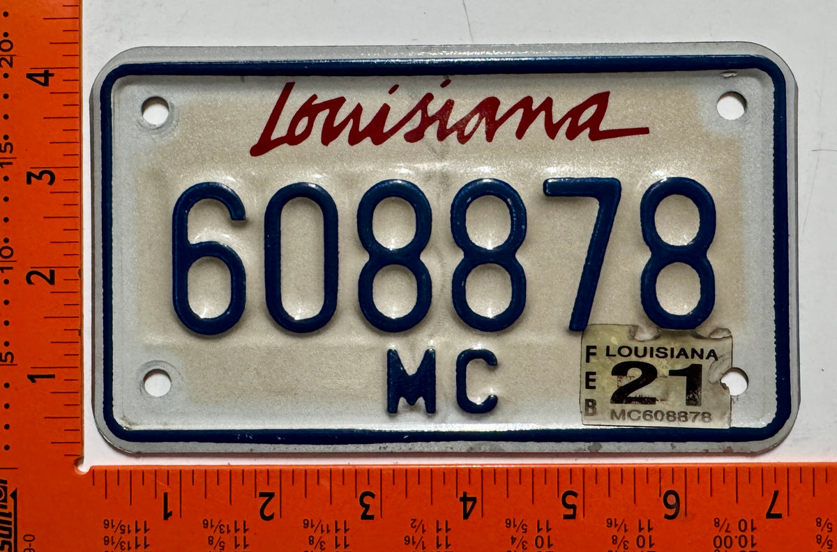 2021 Louisiana #608878 Motorcycle License Plate