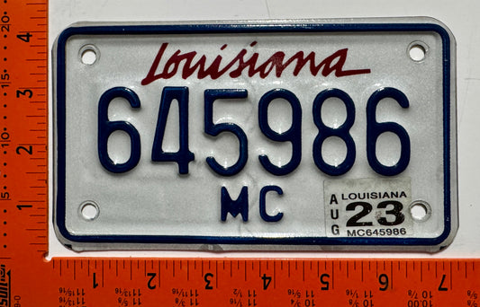 2023 Louisiana #645986 Motorcycle License Plate