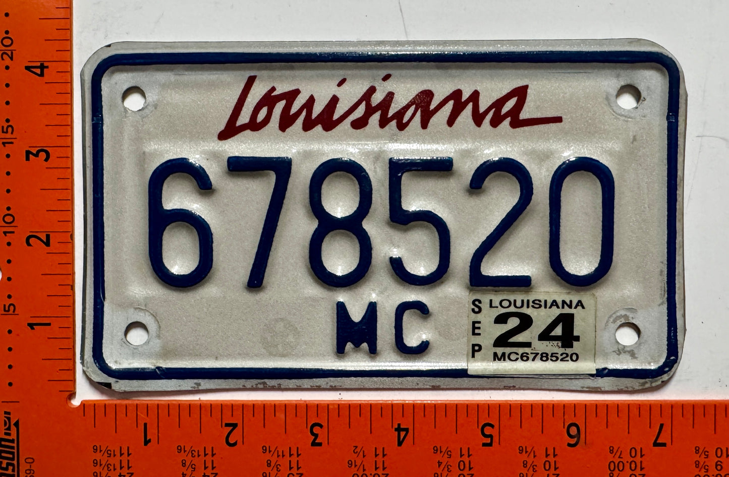 2024 Louisiana #678520 Motorcycle License Plate