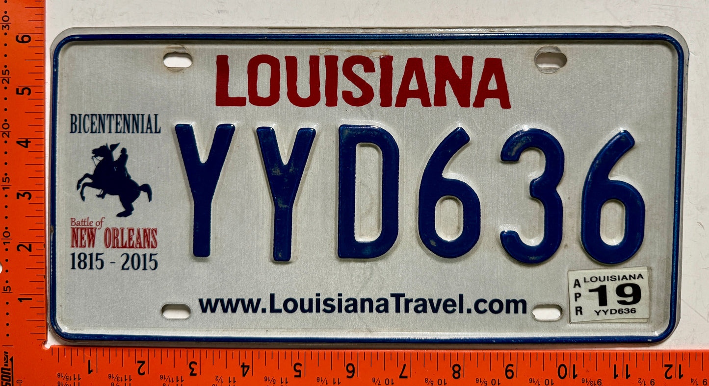 2019 Louisiana #YYD636 Passenger License Plate