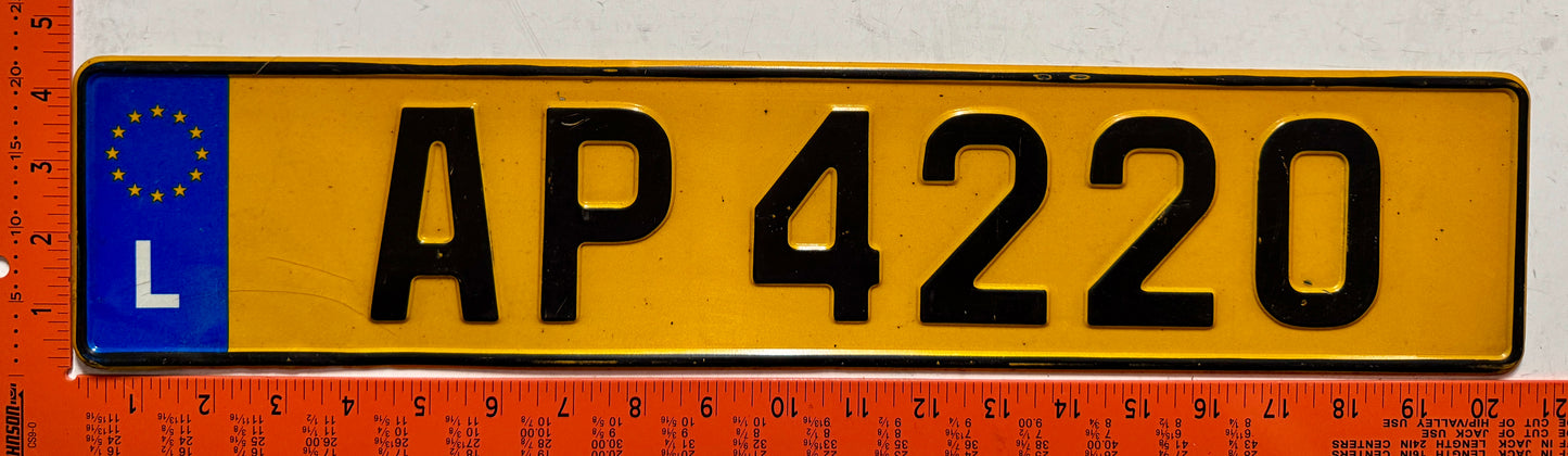 2003 series Luxembourg #AP 4220 Passenger License Plate