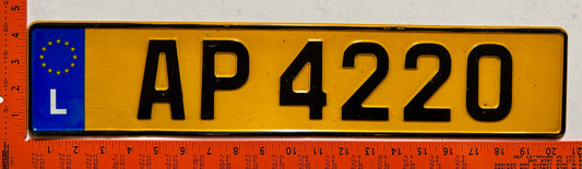 2003 series Luxembourg #AP 4220 Passenger License Plate
