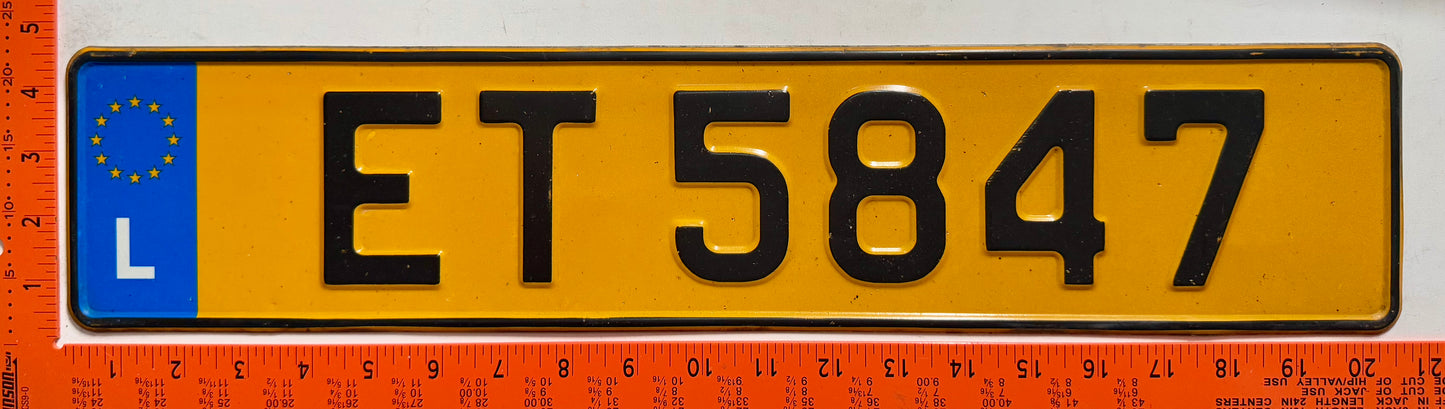 2003 series Luxembourg #ET 5847 Passenger License Plate