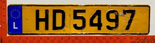 2003 series Luxembourg #HD 5497 Passenger License Plate