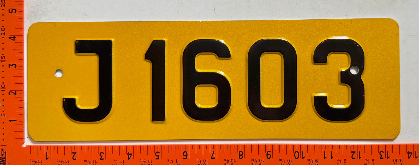 1974 series Luxembourg #J1603 Taxi License Plate