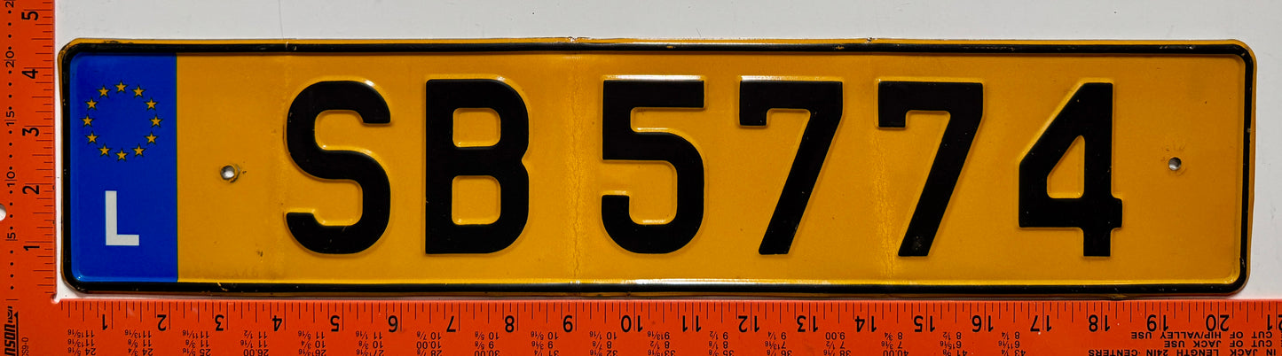 2003 series Luxembourg #SB 5774 Passenger License Plate