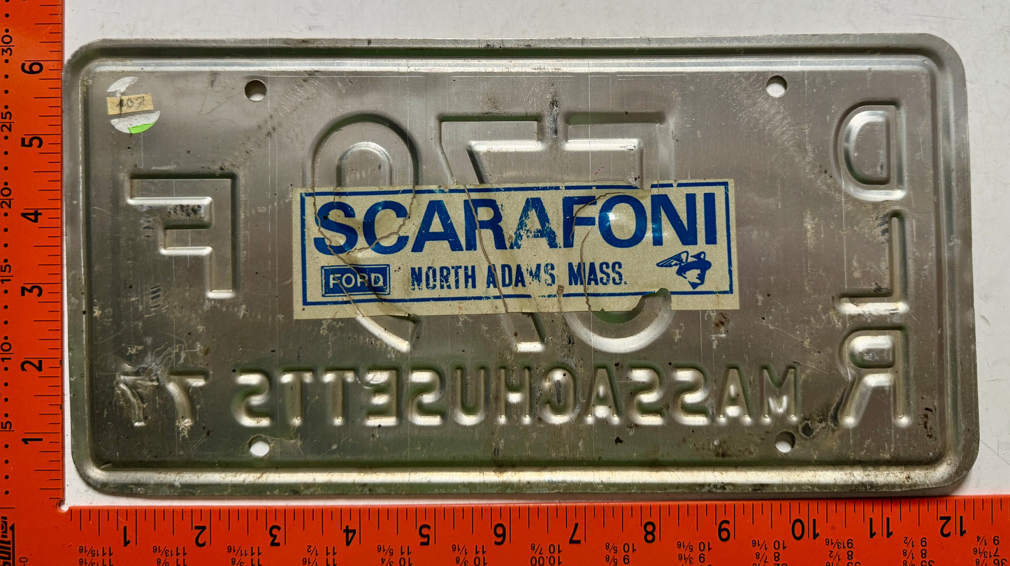 1977/1978 Massachusetts #579F Dealer License Plate