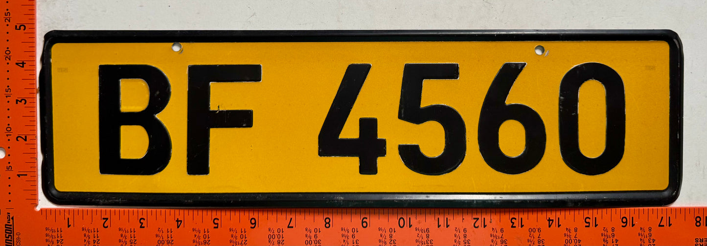 undated Malawi #BF 4560 Passenger License Plate