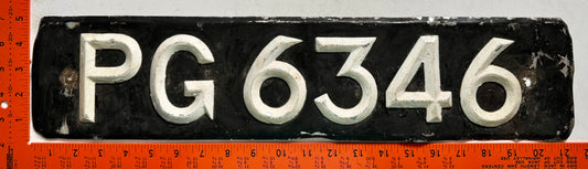 undated Malaysia #PG 6346 Passenger License Plate