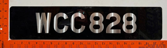 undated Malaysia #WCC828 Passenger License Plate