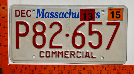 2013/2015 Massachusetts #P82-657 Commercial License Plate
