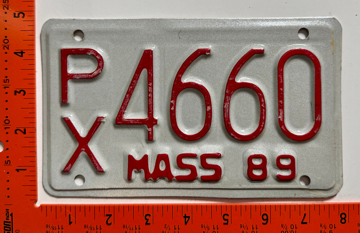 1989 Massachusetts #P/X 4660 Motorcycle License Plate
