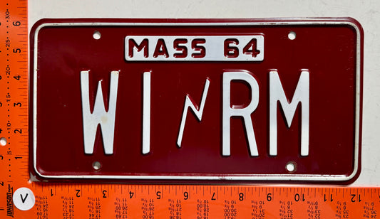 1964 Massachusetts #W1 RM Amateur Radio License Plate