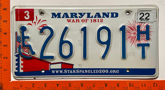 2022 Maryland #26191 H/T Handicapped License Plate