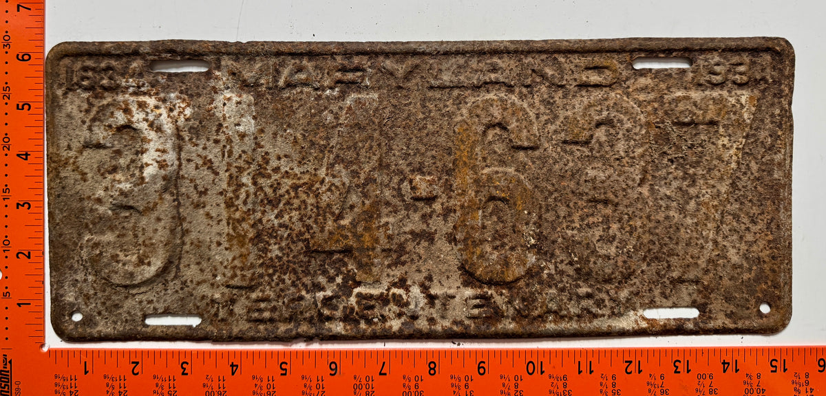 1934 Maryland #314-637 Passenger License Plate (Crafter)