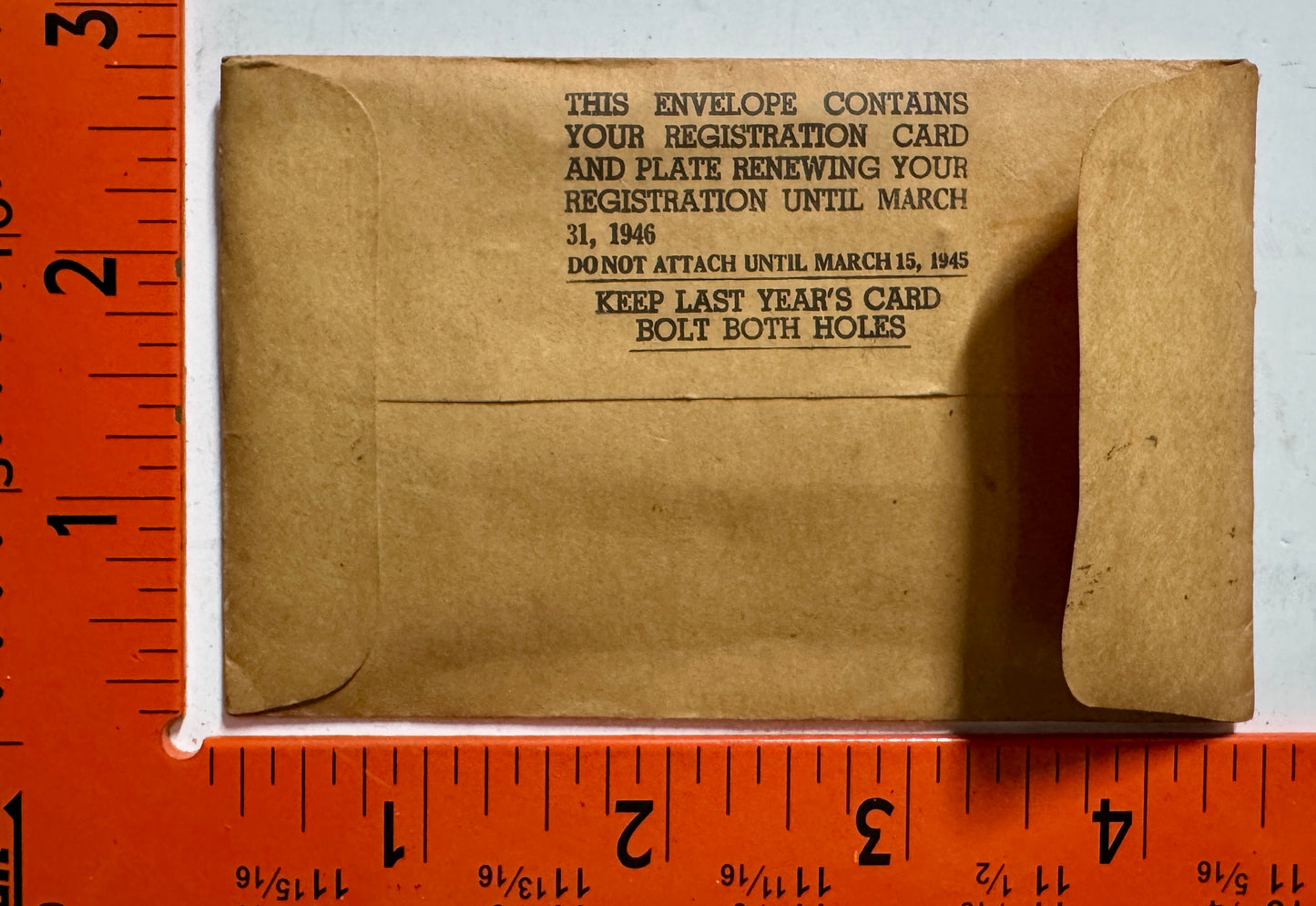 1946 Maryland #103667 Passenger License Plate Date Tab (NOS)