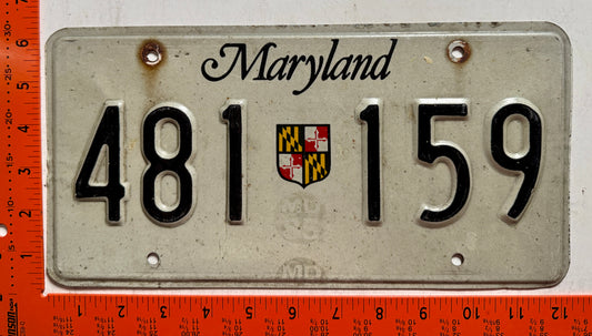 undated Maryland #481 159 Truck License Plate