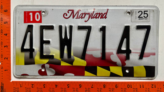 2025 Maryland #4EW7147 Passenger License Plate