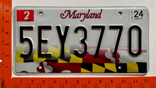 2024 Maryland #5EY3770 Passenger License Plate