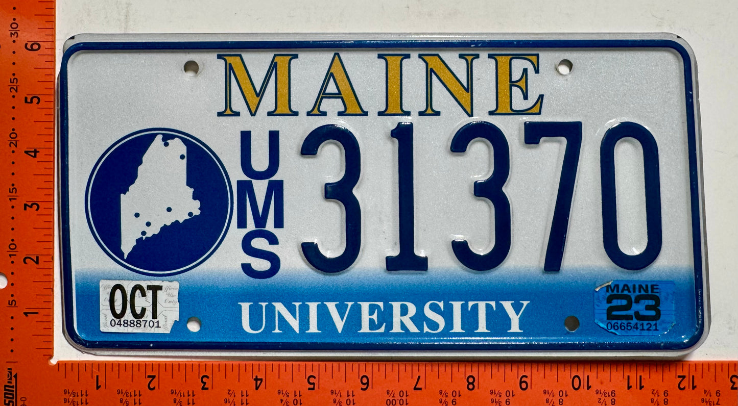 2023 Maine #U/M/S 31370 Passenger University of Maine License Plate