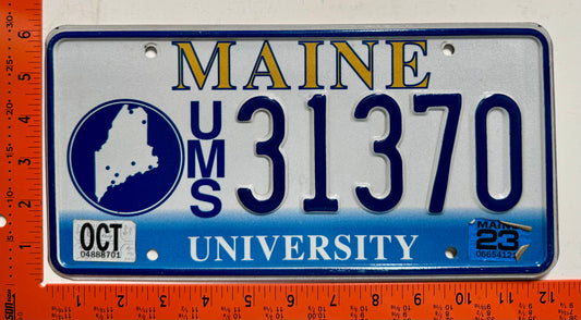 2023 Maine #U/M/S 31370 Passenger University of Maine License Plate