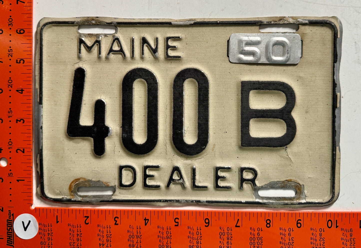 1950 Maine #400B Dealer License Plate