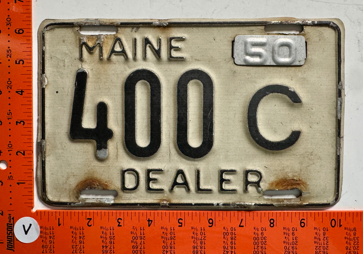 1950 Maine #400C Dealer License Plate