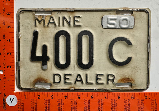 1950 Maine #400C Dealer License Plate