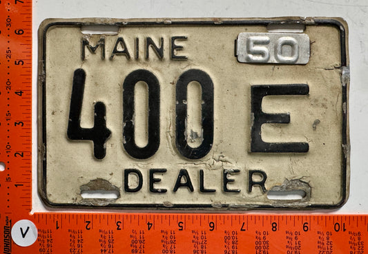 1950 Maine #400E Dealer License Plate