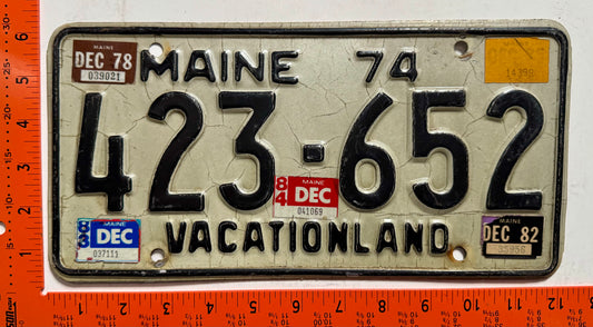 1984 Maine #423-652 Passenger License Plate