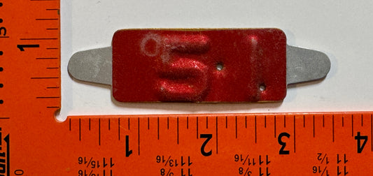 1951 Maine Passenger License Plate Date Tab