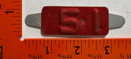 1951 Maine Passenger License Plate Date Tab
