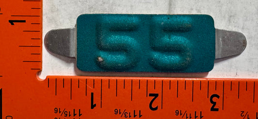 1955 Maine Passenger License Plate Date Tab