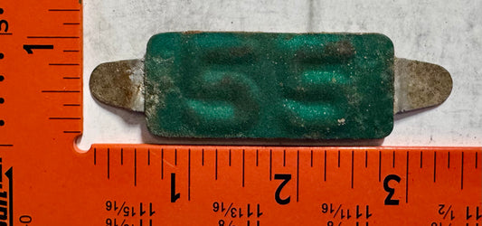 1955 Maine Passenger License Plate Date Tab