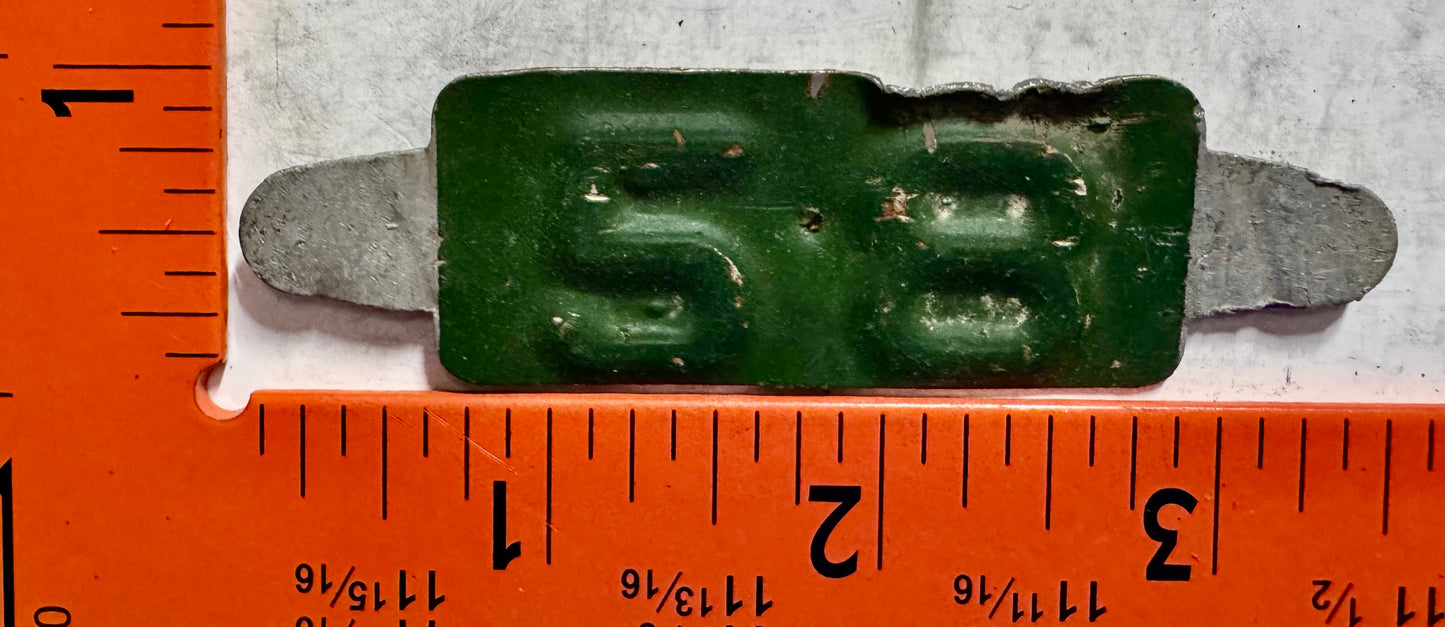 1958 Maine Passenger License Plate Date Tab