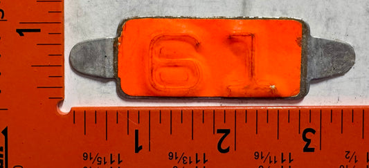 1961 Maine Passenger License Plate Date Tab