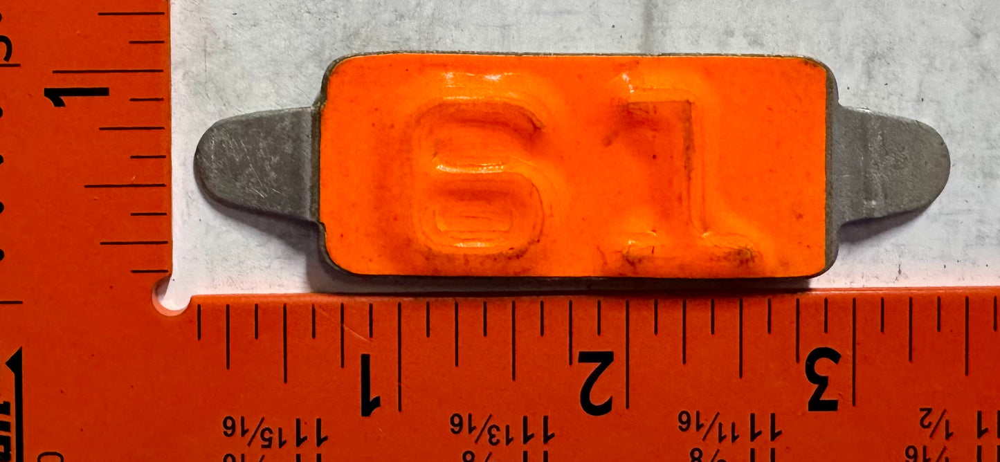 1961 Maine Passenger License Plate Date Tab