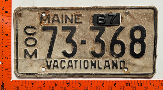 1967 Maine #73-368 Commercial License Plate