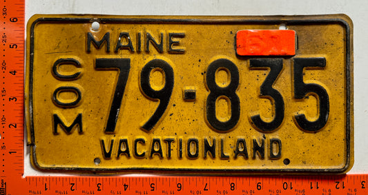 1961 Maine #79-835 Commercial License Plate (Crafter)