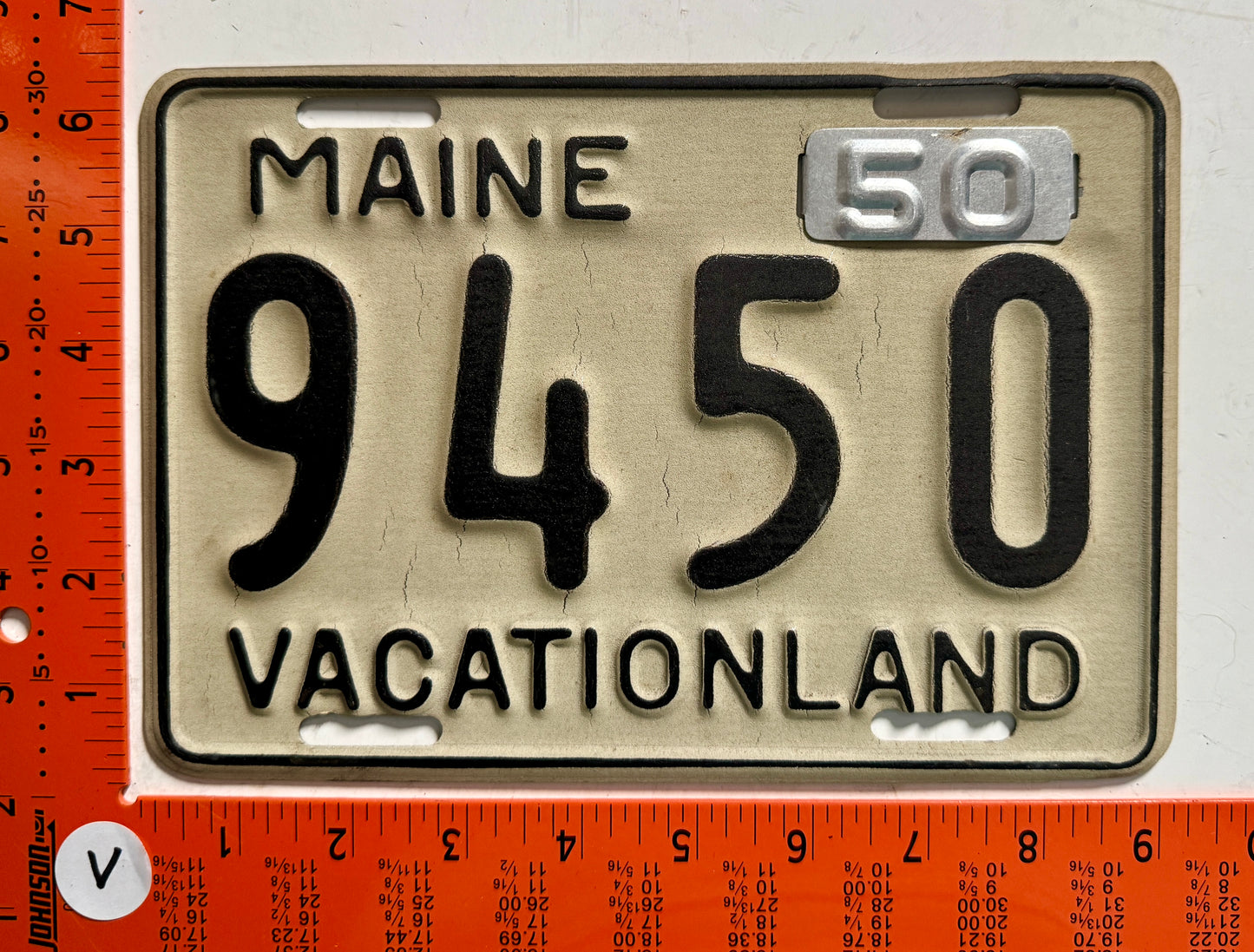 1950 Maine #9450 Passenger License Plate
