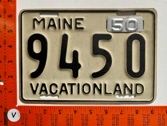 1950 Maine #9450 Passenger License Plate