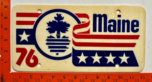 1976 Maine Bicentennial Booster License Plate