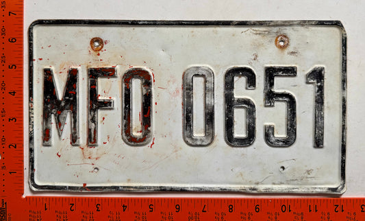 undated United Nations #MFO 0651 Passenger License Plate