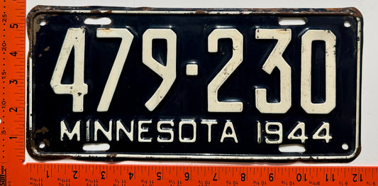 1944 Minnesota #479-230 Passenger License Plate