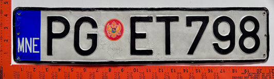 2008 series Montenegro #PG ET798 Passenger License Plate