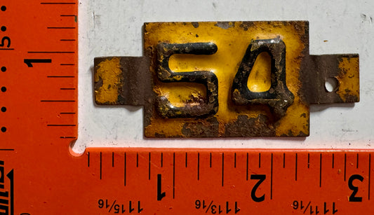 1954 Missouri Trailer License Plate Date Tab