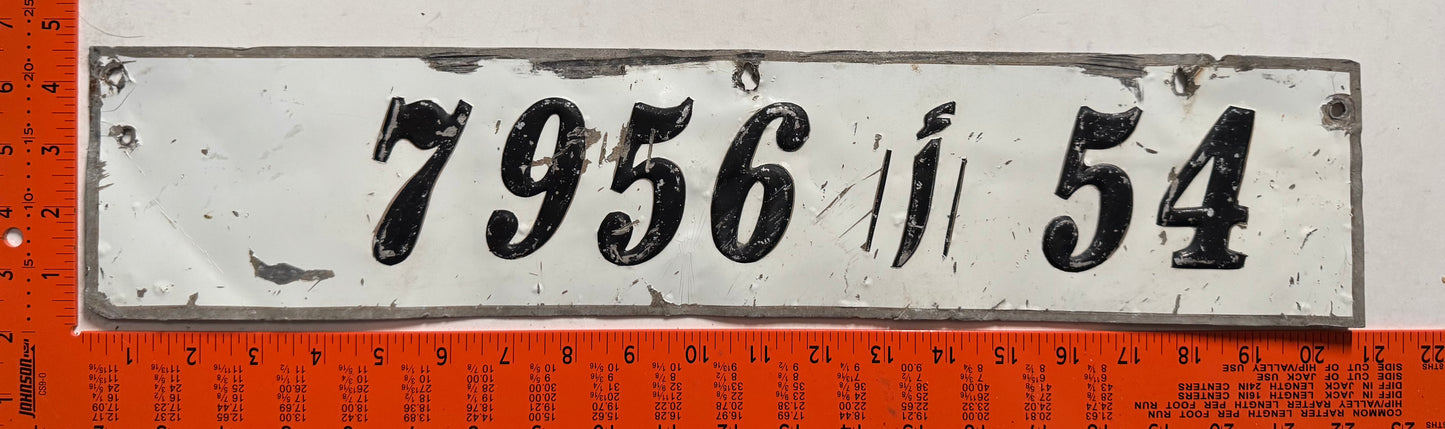 undated Morocco #7956/54 Passenger License Plate