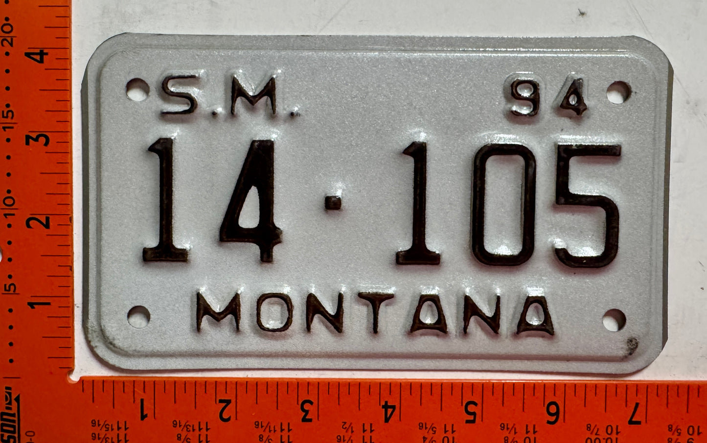 1994 Montana #14-105 Snowmobile License Plate